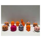 (11) Halloween Decorative Figures and Pumpkins