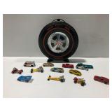 Mattel Hot Wheels 12 Car Redline Rally Case with Redline Vehicles