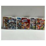 (6) Nintendo Wii Video Games Including Super Smash Bros Brawl and Mario Strikers Charged