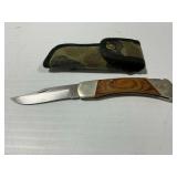 Bear MGC USA Folding Pocket Knife and Camouflage Sheath