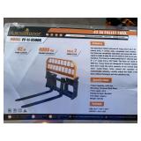 Unused LandHonor Skid Steer Pallet Fork ... you are bidding on one orange & black frame w/ 2 forks