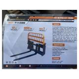 Unused LandHonor Skid Steer Pallet Fork ... you are bidding on one orange & black frame w/ 2 forks