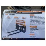 Unused LandHonor Skid Steer Pallet Fork ... you are bidding on one orange & black frame w/ 2 forks