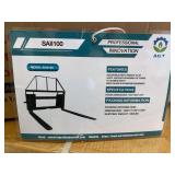 2026 Unused Mower King Skid Steer Pallet Forks ... You are bidding on one frame & 2 Forks ... Adjustable, Quick Attach, 4,000lbs Rating, 352lbs,4×1.4×50