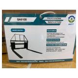 2026 Unused Mower King Skid Steer Pallet Forks ... You are bidding on one frame & 2 Forks ... Adjustable, Quick Attach, 4,000lbs Rating, 352lbs,4×1.4×50