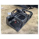 Wolverine 2026 Unused Mini Skid Steer Stump Grapple ... broken hydraulic line