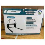 2026 Unused Mower King Skid Steer Pallet Forks ... You are bidding on one frame & 2 Forks ... Adjustable, Quick Attach, 4,000lbs Rating, 352lbs,4×1.4×50