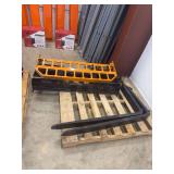 Unused LandHonor Skid Steer Pallet Fork ... you are bidding on one orange & black frame w/ 2 forks