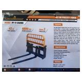 Unused LandHonor Skid Steer Pallet Fork ... you are bidding on one orange & black frame w/ 2 forks