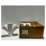 (5) Charlotte Pipe 4 in. PVC Double "Y" Fittings