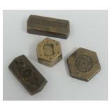 (4) Vintage Bronze Jewelry Molds