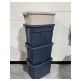 (4) Rubbermaid Storage Totes