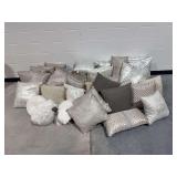 Group of Decorative Throw Pillows