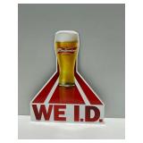 Budweiser "We I.D." Metal Sign