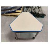 Pallet of New Modular Desks with Casters and Storage Compartments … stock photo used