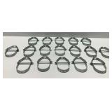 (17) Galvanized Metal Pipe Hangers