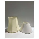 (2) Fabric Lamp Shades...one damaged