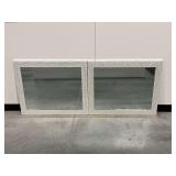 (2) Wall Mirrors with Textured White Frames
