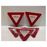 (5) Reflective Yield Traffic Metal Signs