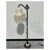 Cast Metal Floor Lamp with Marble Base and Fabric Shade...did not work