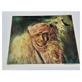 William Verdult Numbered Print of Man with Goat