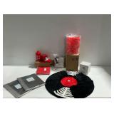 Household and Gardening Items: Red Bathroom Accessories, Hydroponic Set, and More