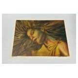 William Verdult Numbered Signed Print Portrait of Woman