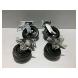 (4) Heavy Duty Swivel Casters with Brakes
