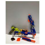 (3) NERF Blasters with Accessories