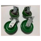 (4) Industrial Swivel Casters with Heavy Duty 6 in. Wheels