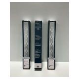 (3) B & K Channel Drains 24 in. Long ...Polished Chrome Offset Linear Grating