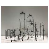 Black Wrought Iron Decorative Items... Magazine Racks and Others
