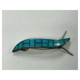 Zuni Turquoise Inlay Barrette
