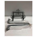 Wrought Iron Magazine Rack and Metal Brackets