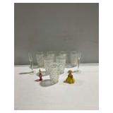Glassware and Ceramic Figurine Assortment