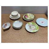 Aynsley and Other Plates Including Hand Painted Porcelain Designs