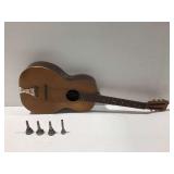 Acoustic Guitar and (4) Brass Mouthpieces