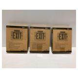 (3) New Dual-Lite EV LED Exit Signs