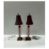 (2) Accent Lamps with Beaded Accents...may need new bulbs