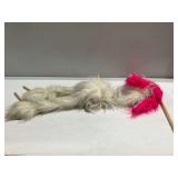 Furry Marionette Puppet with Pink and White Hair