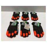(6) Pairs of BDG Lined Goatskin Driver Work Gloves Size X3L