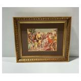 Framed Christian Print Depicting Palm Sunday