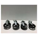 (4) Heavy Duty Swivel Casters with Brakes