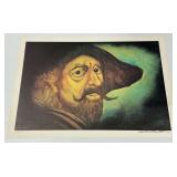 Signed Limited Edition Portrait Print of Bearded Man by William Verdult
