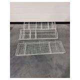 (3) White Wire Retail Display Baskets
