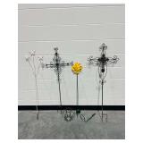 (6) Metal Garden Stakes and Plant Supports