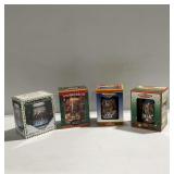 (4) Budweiser Holiday Steins in Original Packaging