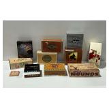 Vintage Wooden Cigar Boxes and 1963 Rose Parade Film Reel