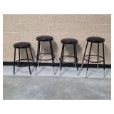 (4) Uline Black Stools