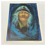 Signed Limited Edition Native American Portrait Print by William Verdult